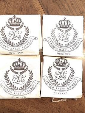 Lauren Ralph Lauren Square Cotton Dust Bags (Set of 4 Bags) for Handbags - New
